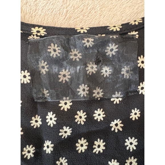 Reformation Ellwod Wrap Dress‎ Floral Print Mini Casual Summer Black Size S - Picture 4 of 6